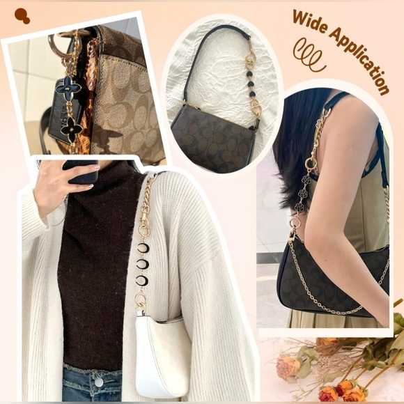 4 Piece Purse Chain Extender with Gold And Black Accents. New In Box - Picture 4 of 8